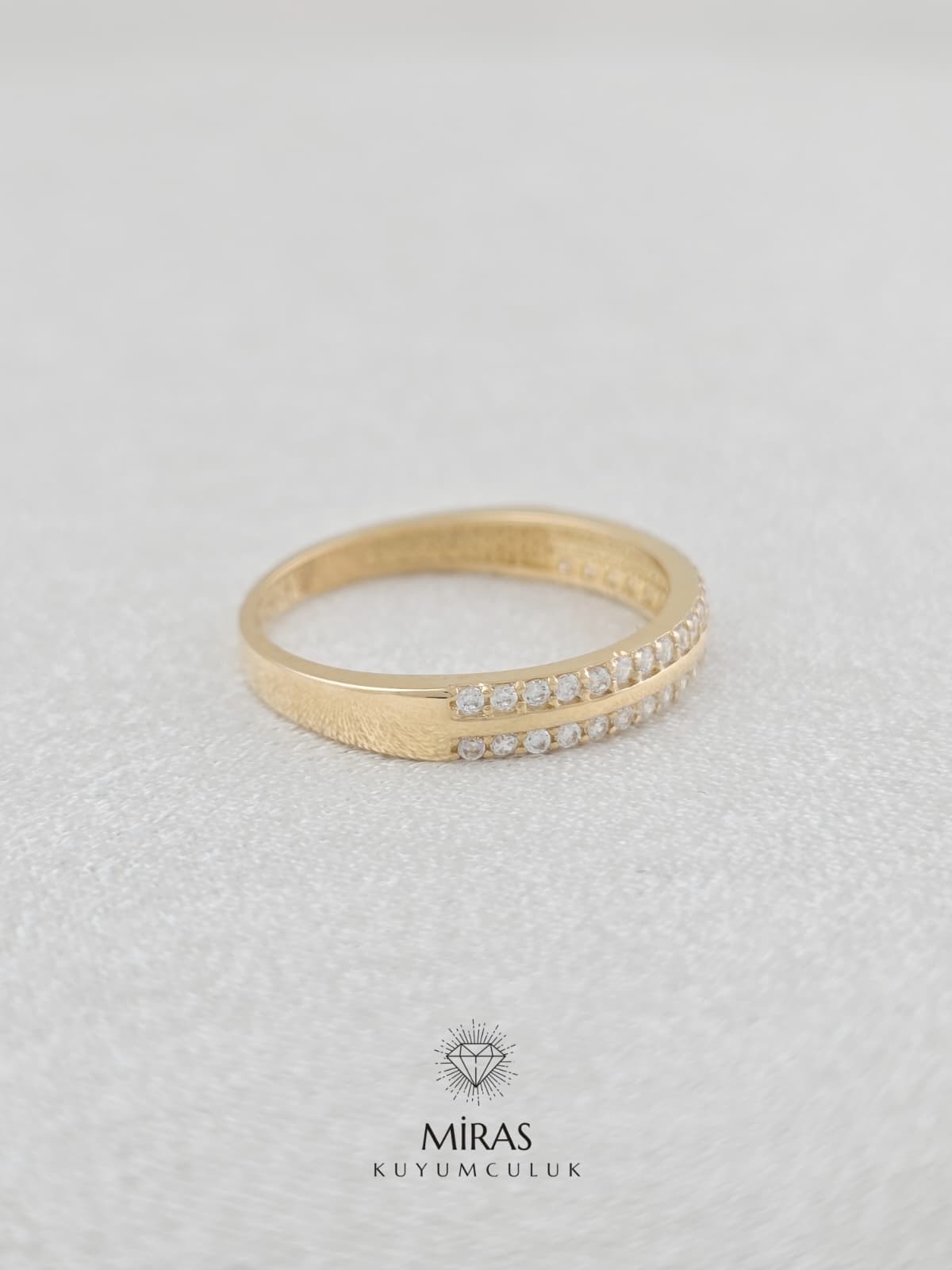 14 Ayar Altın - Taşlı Spor Yüzük