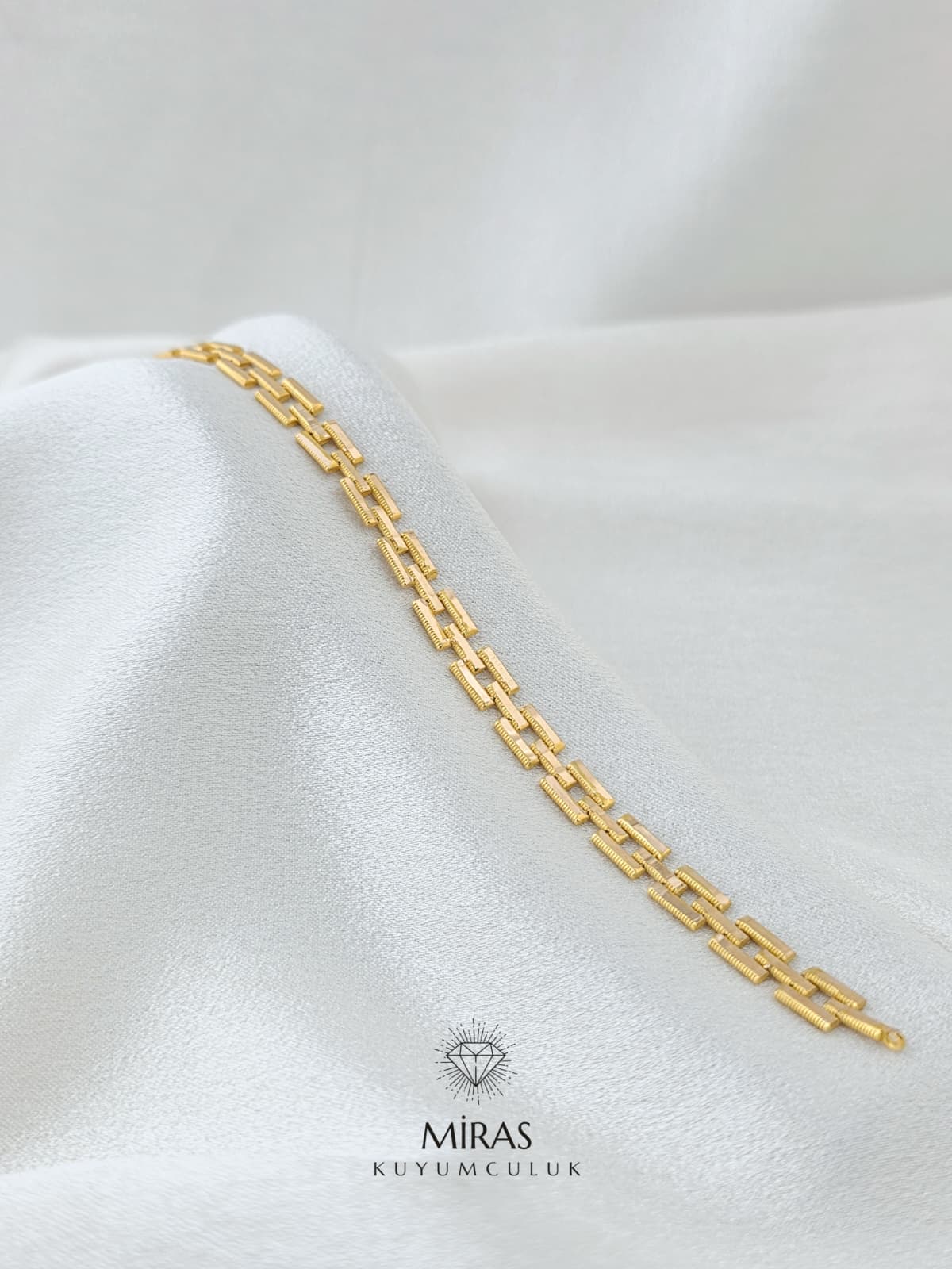 14 Ayar Altın - Aynalı Bileklik 14BLK992