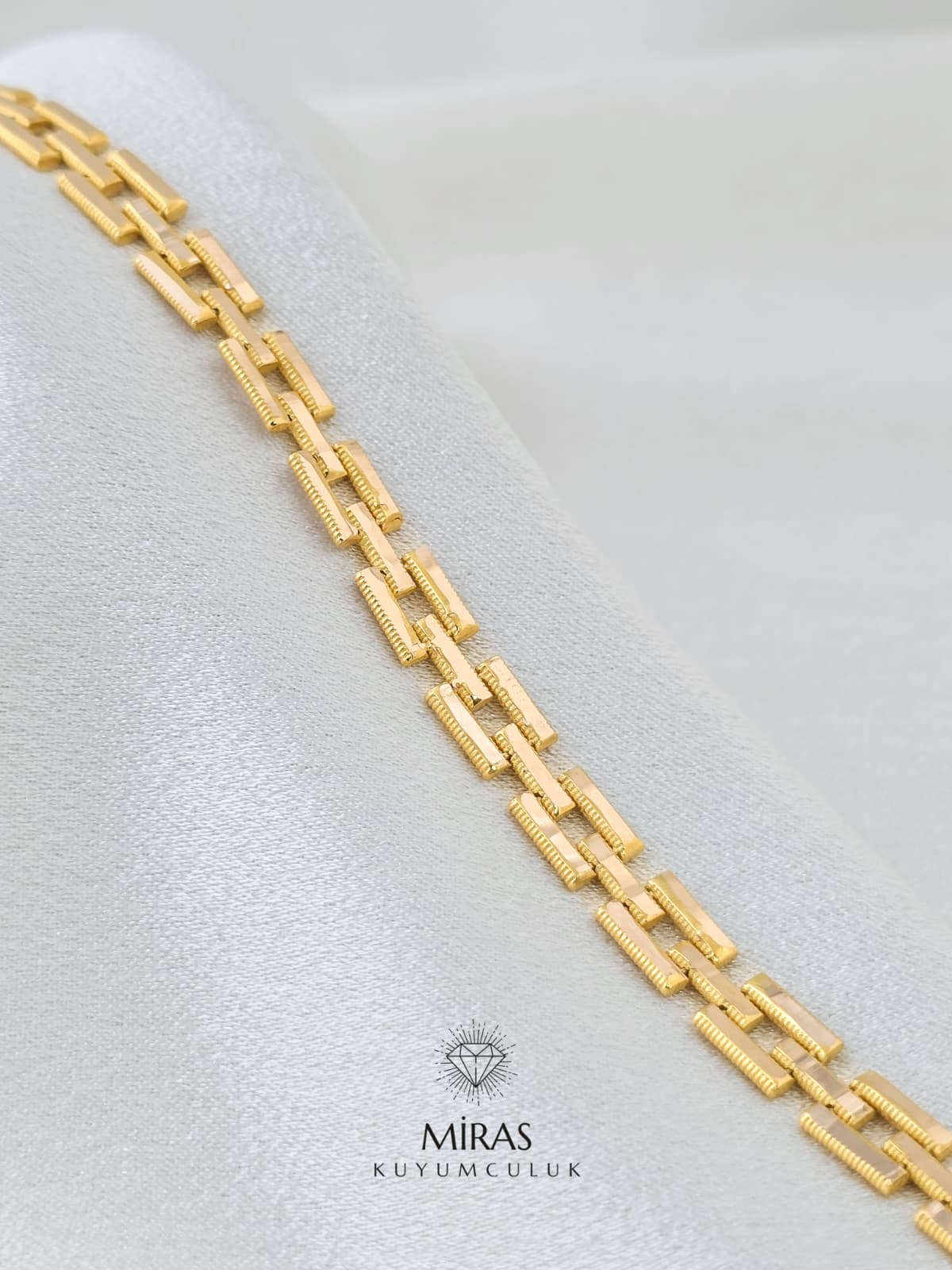 14 Ayar Altın - Aynalı Bileklik 14BLK992