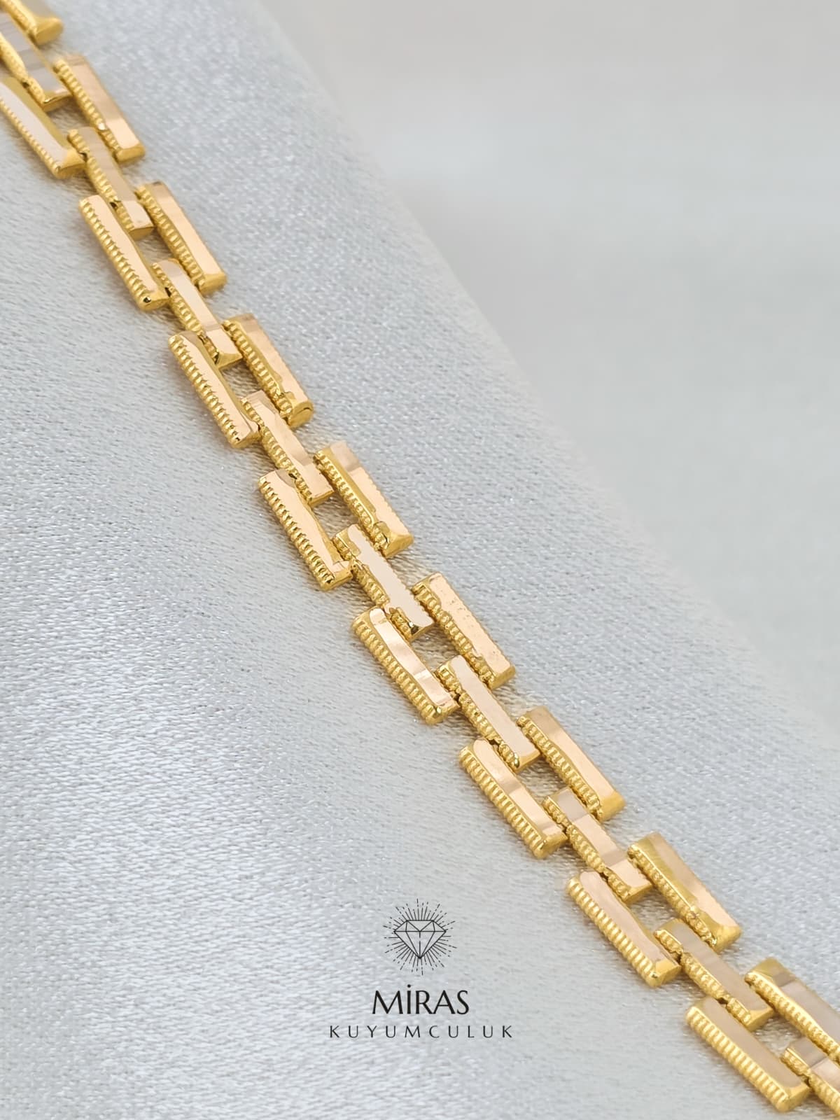 14 Ayar Altın - Aynalı Bileklik 14BLK992