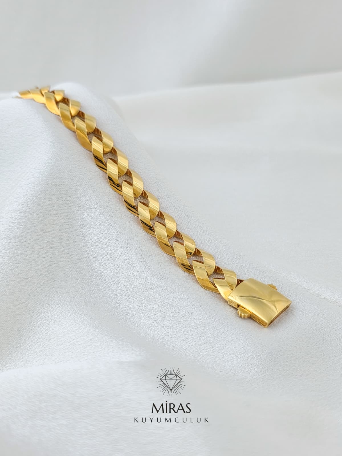 14 Ayar Altın - Taşsız Gurmet Bileklik 14BLK884