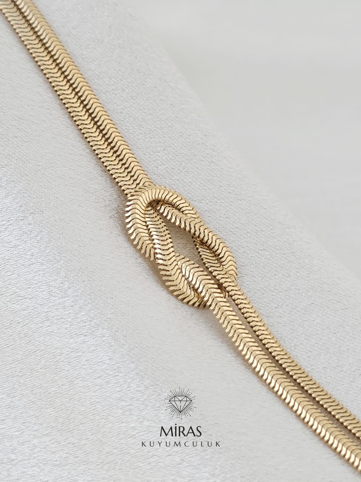 14 Ayar Altın - İtalyan Düğüm Bileklik 14BLK994